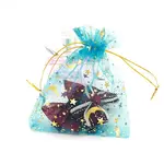 Hot Stamping Rectangle Organza Drawstring Gift Bags