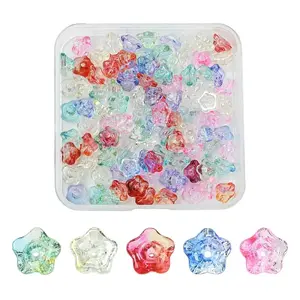 100Pcs Electroplate Glass Beads