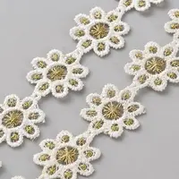 Flower Polyester Embroidery Lace Ribbon