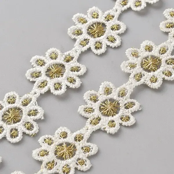 Flower Polyester Embroidery Lace Ribbon