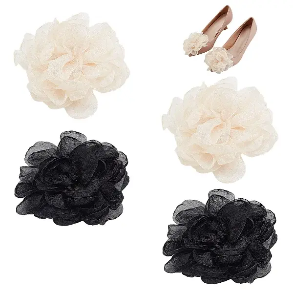 2 Pairs 2 Colors Alloy Shoe Buckle Clips