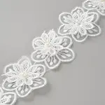 1 Yard 3D 6-Petal Flower Organza Lace Trim Ribbon