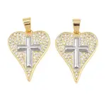 Brass Micro Pave Cubic Zirconia Pendants