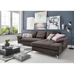 Sit & More ROHOVÁ SEDAČKA, textil, tmavě hnědá