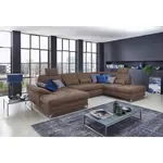 Sit & More SEDACÍ SOUPRAVA, textil, šedohnědá