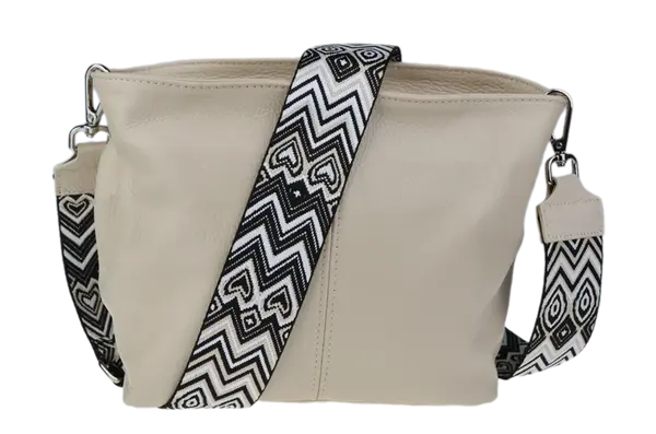 NovaKabelka.cz Batilda Beige Crema s přídavným popruhem III