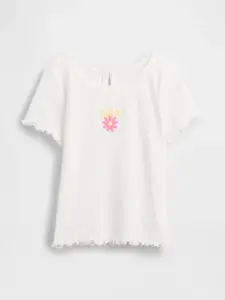 GAP dívčí žebrované tričko s logem