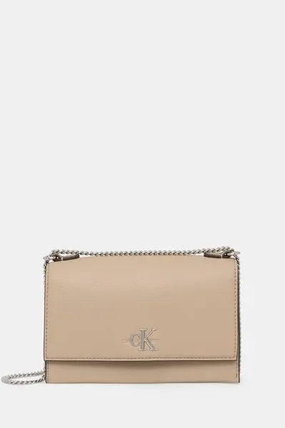 Kabelka Calvin Klein Jeans béžová barva, K60K612233