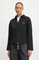 Mikina Karl Lagerfeld dámská, černá barva, hladká, A1W20042