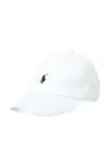 Bavlněná čepice Polo Ralph Lauren bílá barva, s aplikací
