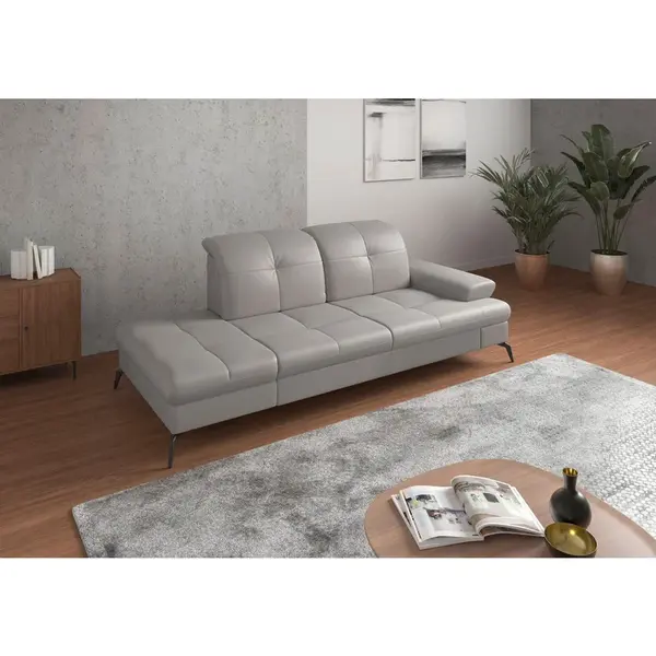 Sit & More LENOŠKA, textil, kůže, světle šedá