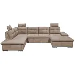 Livetastic SEDACÍ SOUPRAVA, textil, šedohnědá