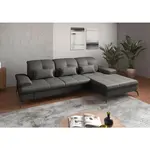 Sit & More ROHOVÁ SEDAČKA, textil, kůže, antracitová