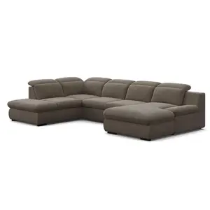 Welnova SEDACÍ SOUPRAVA, textil, šedá