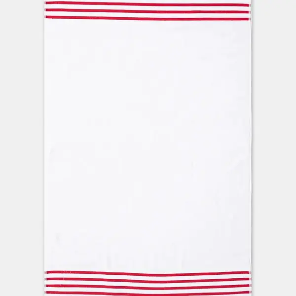 Středně velký bavlněný ručník Lacoste L Courtline Rouge 70 x 140 cm