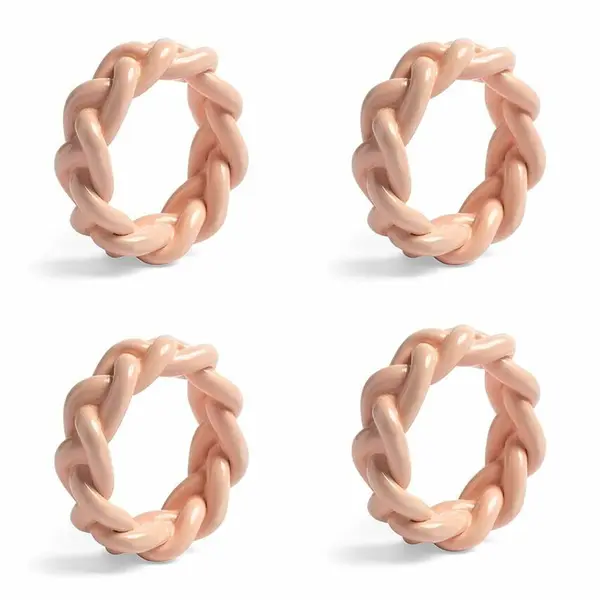 Kroužky na ubrousky &k amsterdam Braid Pink Set 4-pack