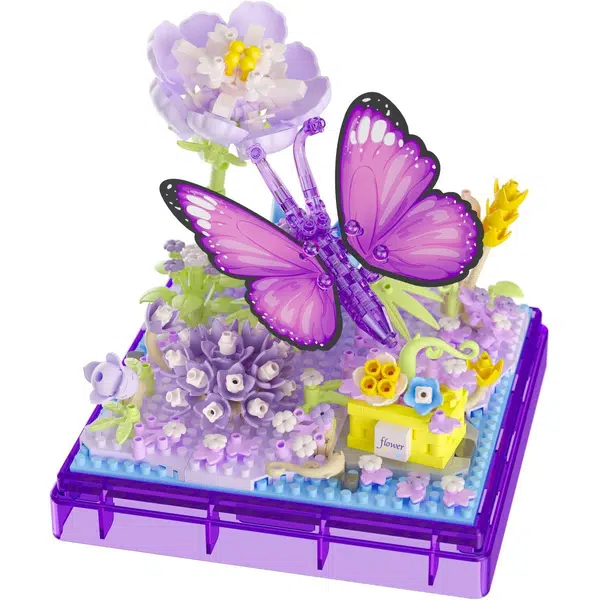 Stavebnica mini KOCO Motýlik plast 471ks v krabičke 11x12x11cm