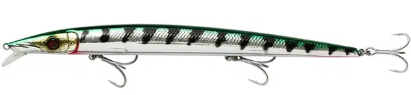 Savage gear wobler barra jerk slow sinking green barracuda 21 cm 38 g