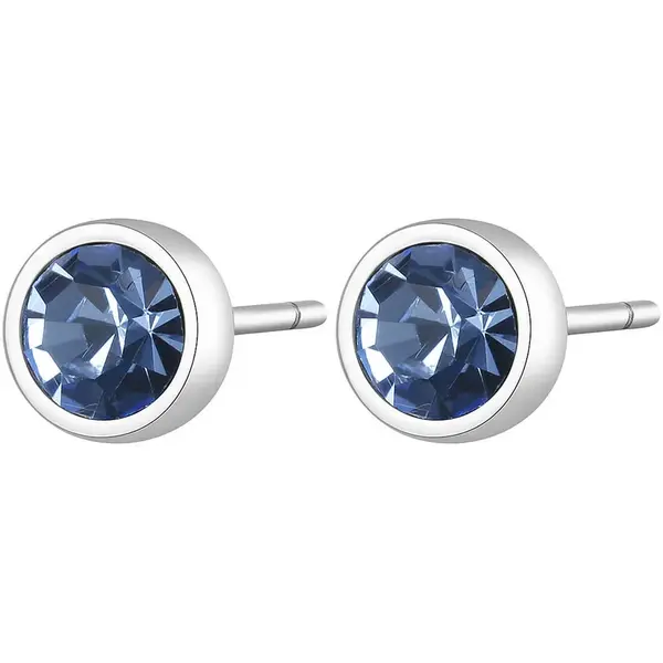 S'Agapõ Oceľové náušnice s kryštálmi CLICK SCK23