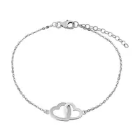 Silvego Jemná strieborná retiazka na ruku so srdiečkami SMJB060RN3ZT
