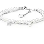 Silvego Elegantný strieborný náramok s perlami a zirkónmi GRP20213BW16