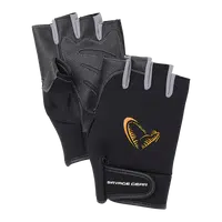 Savage gear rukavice neoprene half finger black - xl