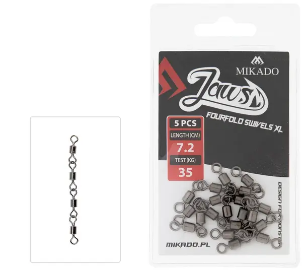 Mikado obratlík jaws fourfold swivels xl 5 ks 35 kg