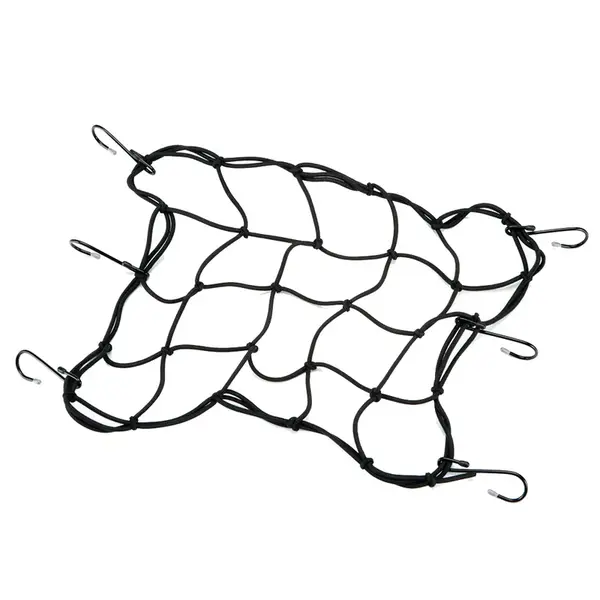 Pružná zavazadlová síť Oxford Bright Net 38 x 38 cm černá/reflexní