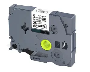 Kompatibilní páska s Brother TZ-SE2 / TZe-SE2, 9mm x 8m, černý tisk / bílý podklad, plombovací
