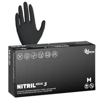 Silnější nitrilové rukavice Espeon Nitril Ideal 3 - 100 ks, černé, velikost M (100184) + dárek zdarma