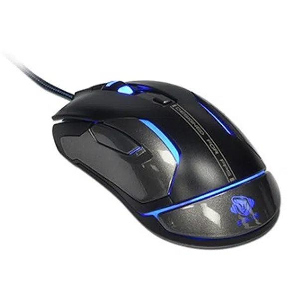 E-blue Myš Auroza FPS, 8200DPI, laserová, 6tl., drátová USB, černá, RGB podsvícení