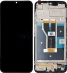 LCD display + dotyková deska + přední kryt pro Realme C63 4G, black