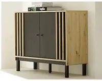 Úložná skrinka Volano, dub artisan/černá%