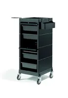 Kadernícky vozík s dvierkami Sibel Discrete - čierny (000736102) + darček zadarmo