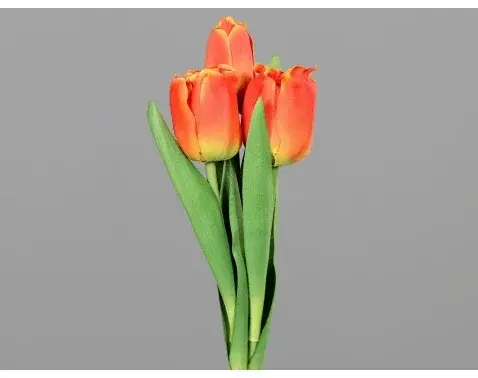 Umelá kvetina Zväzok tulipánov 30 cm, oranžová%