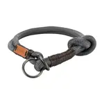 BE NORDIC sťahovací obojok, tmavošedá/hnedá - S:40cm / 8mm