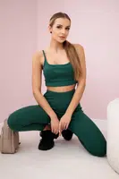 Striped top set with a green blouse