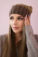 Kesi Čapica s fleece Paryż K213 mocca + žltá
