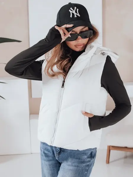 Dámska pikovaná vesta LIKEHUGS biela