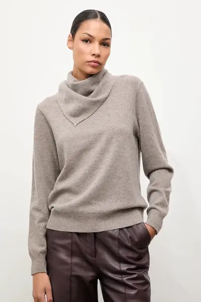 Svetr z merino vlny se šátkem Answear.LAB