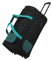 Cestovná taška na kolieskach Travelite Basics Fresh Wheeled duffle L Black/petrol