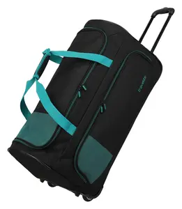 Cestovná taška na kolieskach Travelite Basics Fresh Wheeled duffle L Black/petrol