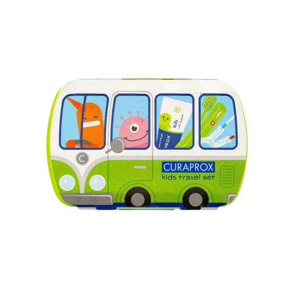 CURAPROX Travel set KIDS zelený