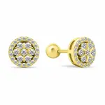 Brilio Silver Blyštivé pozlacené náušnice se zirkony EA490Y