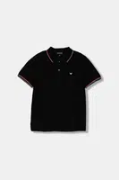 Dětské polo tričko Emporio Armani tmavomodrá barva, s potiskem, 8N4FB3 1JPTZ