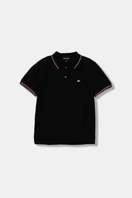 Dětské polo tričko Emporio Armani tmavomodrá barva, s potiskem, 8N4FB3 1JPTZ