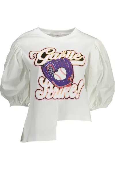 Bílé tričko Gaelle Paris s 3/4 rukávy