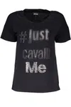 JUST CAVALLI WOMEN'S SHORT SLEEVE T-SHIRT BLACK