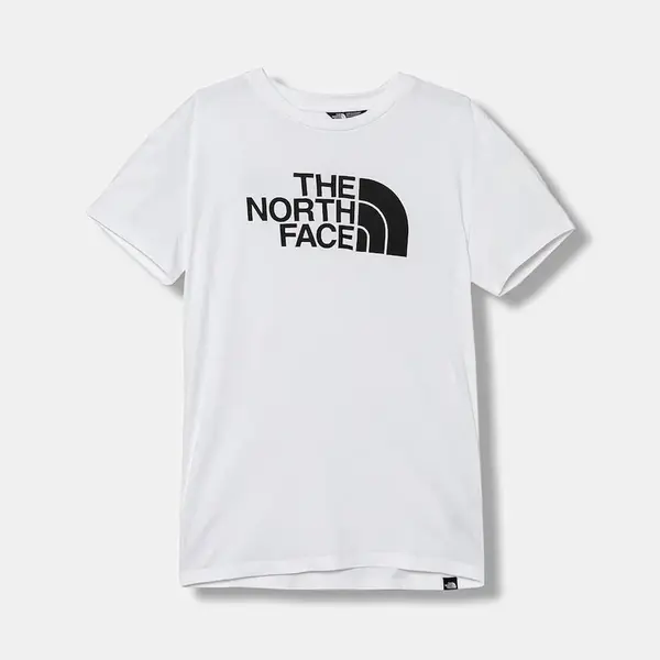 Dětské tričko The North Face TEEN EASY REGULAR SS TEE bílá barva, s potiskem, NF0A8EHGFN41