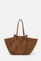 Semišová kabelka Yuzefi LARGE MOCHI hnědá barva, YUZSS24-HB-LM-S015